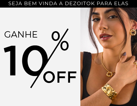 COLAR CADEADO - BANHADO A OURO 18K - Dezoitok para elas